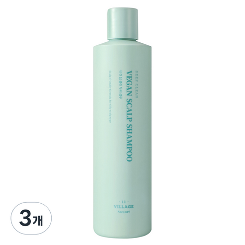 빌라쥬11팩토리 딥 클린 두피 샴푸, 300g, 3개