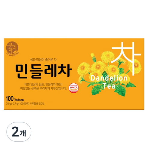 우리차 민들레차, 70g, 2개