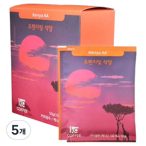 일킬로커피 오렌지빛 석양 드립백 커피, 10g, 5개, 5개입