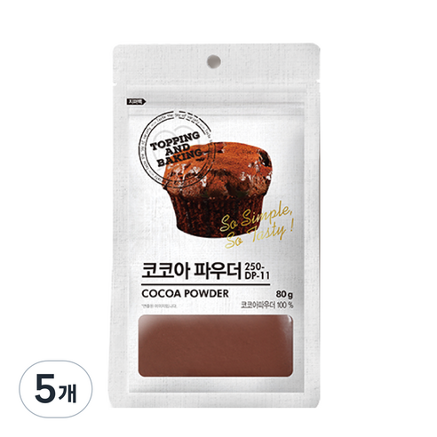 큐원 코코아 파우더, 80g, 1개입, 5개