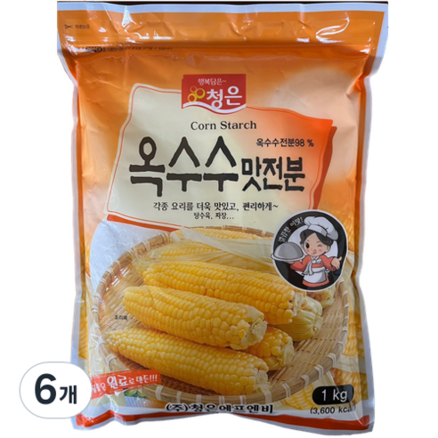 청은 옥수수맛전분, 1kg, 6개
