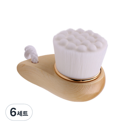 에코터치 앰보싱 모공 브러쉬 2종 세트, 혼합색상, 6세트
