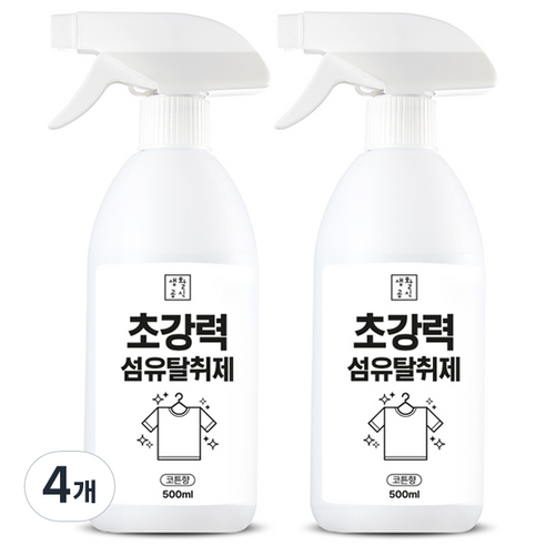 생활공식 초강력 탈취 오리지널 섬유탈취제, 500ml, 4개