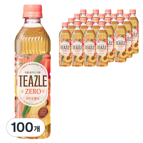 티즐 제로 피치우롱티, 500ml, 100개