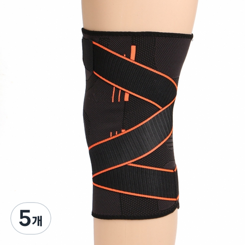 트리 가드니 테이핑 더블밴드 무릎보호대 오렌지, 5개