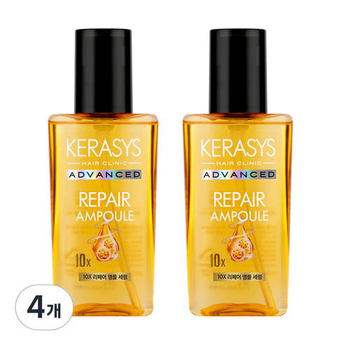 케라시스 어드밴스드 10X 리페어 헤어 앰플 세럼, 80ml, 4개