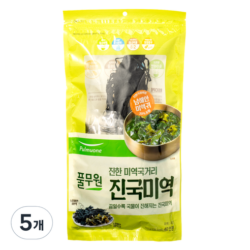 풀무원 진한 미역국거리 진국미역, 5개