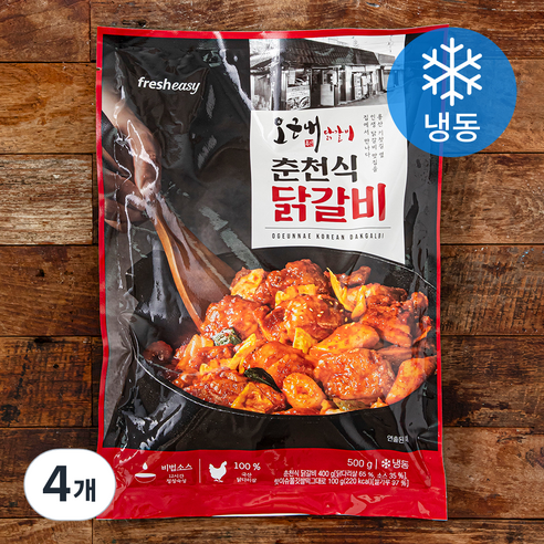 프레시지 오근내 춘천식 닭갈비 (냉동), 500g, 4개