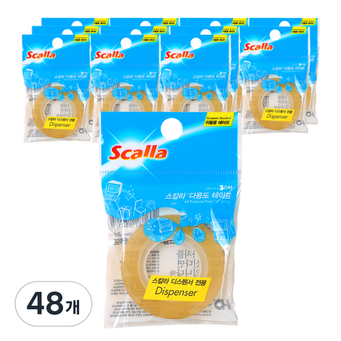스칼라 다용도 테이프 리필 12mm x 30m, 48개