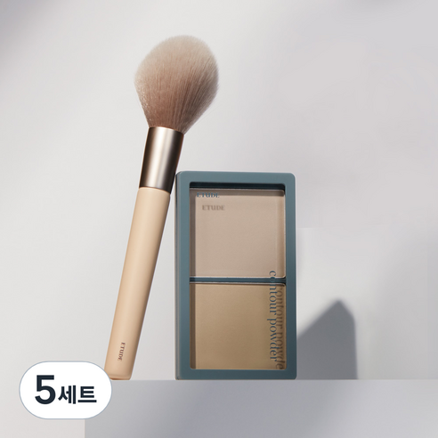 에뛰드 그림자 쉐딩 재조명 5g x 2종 + 턱 쉐딩 브러쉬 세트, 라이트온 + 톤앤톤(쉐딩), 5개