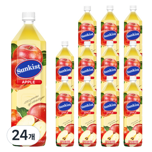 썬키스트 사과주스, 1.5L, 24개