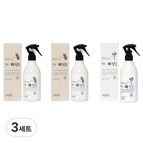 수아연 딥앤모이스처 각질제거 때필링 스프레이 300ml 라벤더 + 로즈마리 2p 세트, 3세트