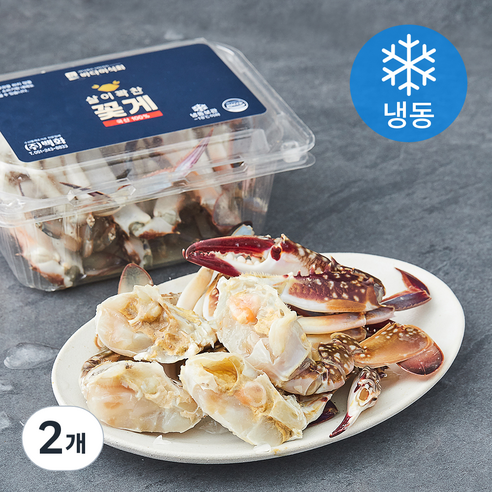 바다미식회 살이꽉찬 국내산 손질꽃게 2절 (냉동), 300g, 2개