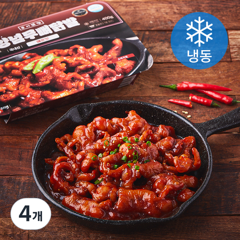 봉이 매운 양념 무뼈닭발 (냉동), 400g, 4개