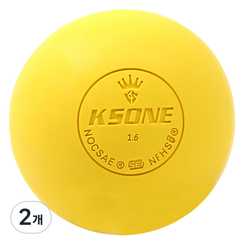 KSONE 스카위즈 근육 이완 마사지 볼, 2개, 옐로우