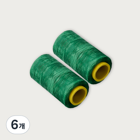 가죽공예 왁스실 초사용 1mm x 220m, 그린, 6개