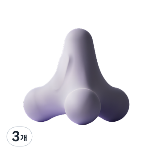 ACDI 다목적 스트레칭 사각 파스텔 마사지볼, 퍼플, 3개
