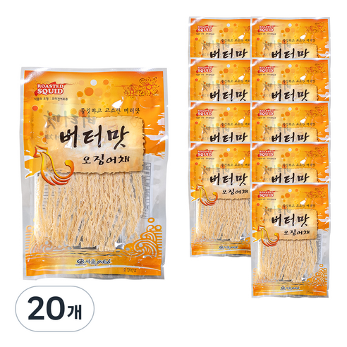 버터맛 오징어채, 32g, 20개