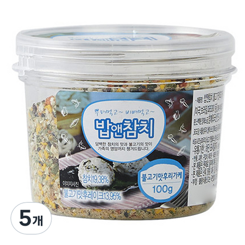 도들샘 밥앤참치 불고기맛 후리가케, 100g, 5개