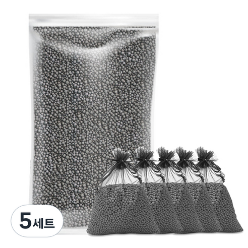 석코리아 뉴스톤파워 플러스 습기제거제 1kg + 블랙망 5p, 5세트
