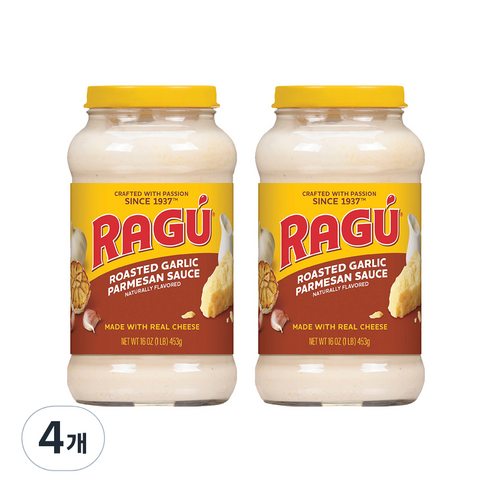 라구 로스티드갈릭 파마산 치즈소스, 453g, 4개