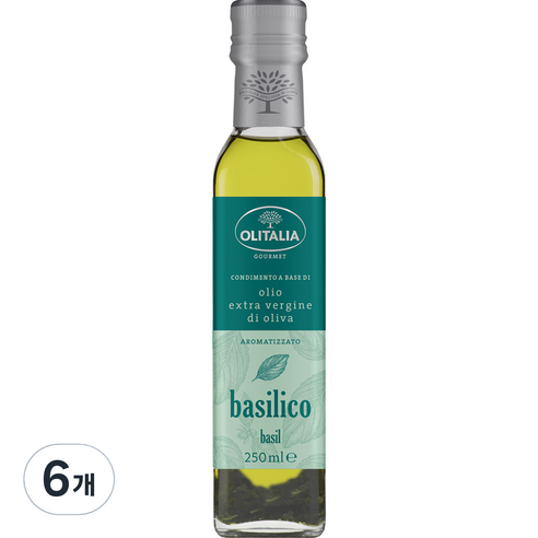 올리타리아 바질 올리브오일, 250ml, 6개