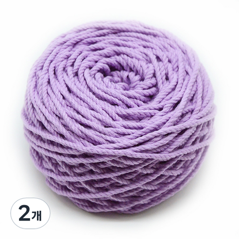 마크라메 색상 면사 3mm 100g, 무드라벤더, 2개