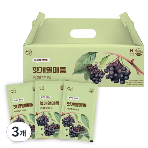 황금이네 헛개즙 100ml 30포, 3L, 3개