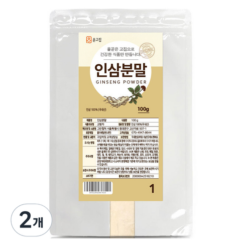 윤고집 인삼분말, 100g, 2개