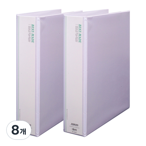 위즈오피스 투명 O링바인더 5cm, 화이트, 8개
