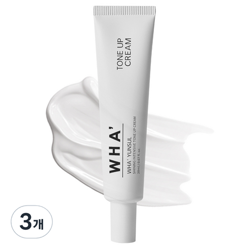 화윤설 샤이닝 인텐시브 톤업 크림 20ml, 화이트, 3개