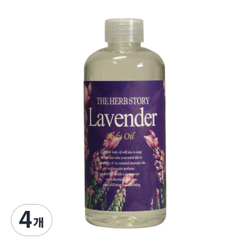 더허브스토리 바디오일 라벤더, 오일, 4개, 300ml