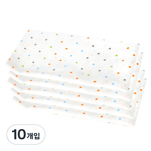 베이비앙 특대형 파스텔도트 사각 천기저귀, 혼합 색상, 10개