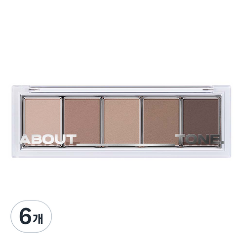 어바웃톤 리턴 투 베이직 섀도우 팔레트 9g, 06 던, 6개