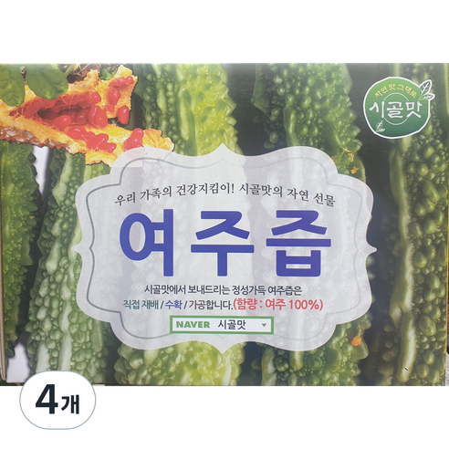 시골맛 여주즙, 5.4L, 4개