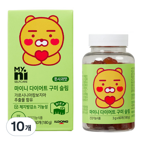 마이니 다이어트 구미 슬림 180g, 60정, 10개