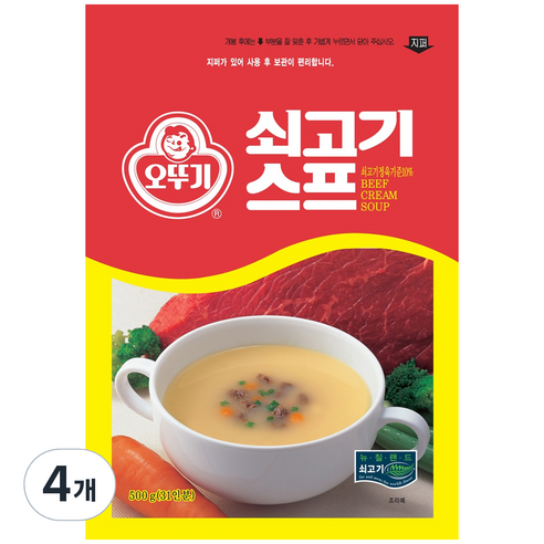 오뚜기 쇠고기 스프, 500g, 4개