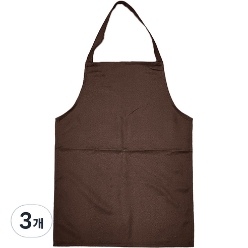 손님용 식당용 업소용 미니 목걸이형 앞치마, 브라운, 3개