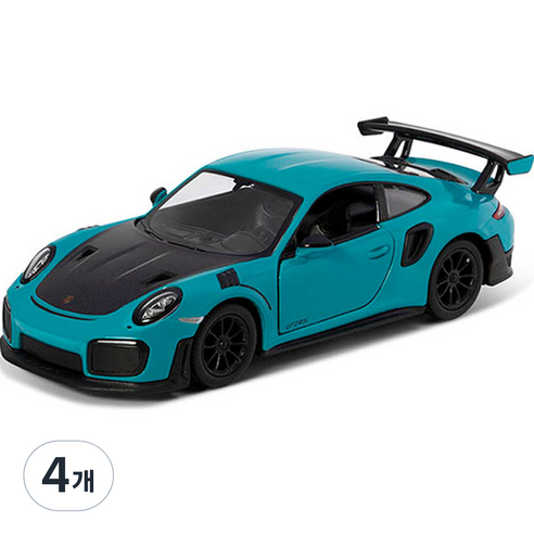 킨스마트 포르쉐 911 GT2 RS 미니카 피규어, 랜덤 발송, 4개