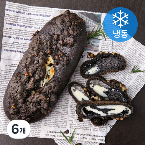 바비브레드 까망 쫀득 크런치 (냉동), 260g, 6개