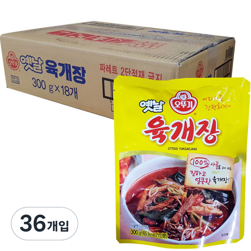 오뚜기 옛날 육개장, 300g, 36개