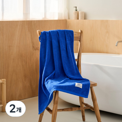 모던하우스 에토프 바스타월 70 x 140 cm 460g 면사, 코발트 블루, 2개