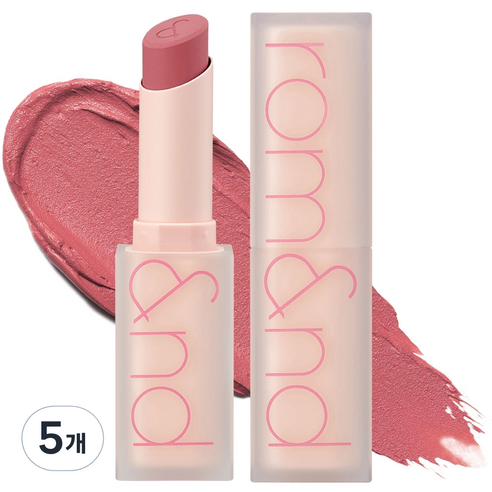 롬앤 제로 매트 립스틱 3g, 5개, 10 핑크 샌드