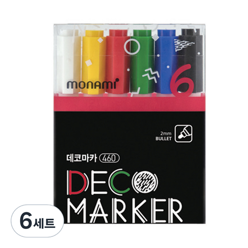 모나미 데코마카 460 기본 세트, 6색, 6세트