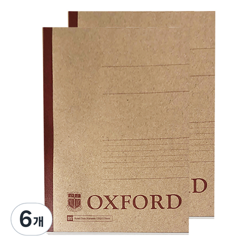 OXFORD 크라프트 잘펴지는 노트 A4 50매, 6개