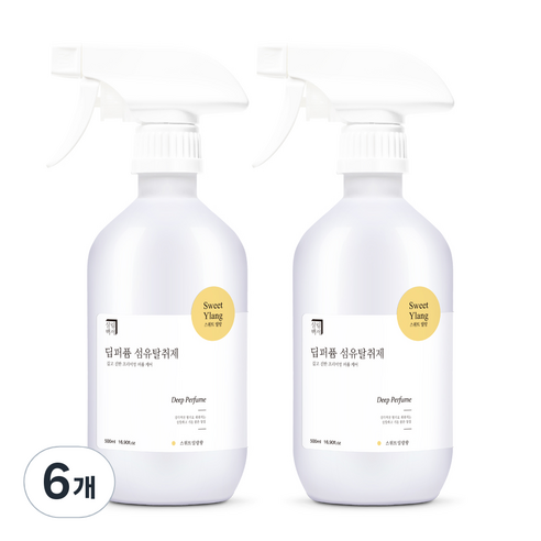 살림백서 딥퍼퓸 섬유탈취제, 500ml, 6개, 스위트일랑