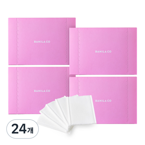 바닐라코 멀티 5겹 화장솜, 80매, 24개