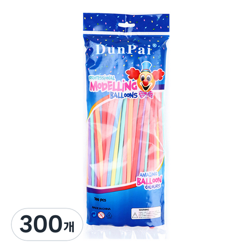둔파이 막대 요술풍선 260S, 파스텔혼합, 300개
