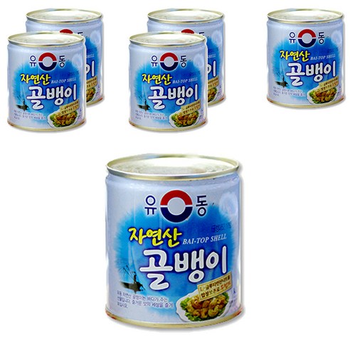 유동 자연산 골뱅이, 230g, 6캔