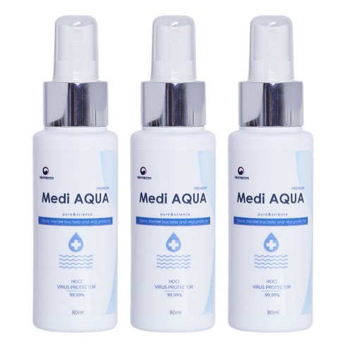 메디아쿠아 살균 소독제, 80ml, 3개